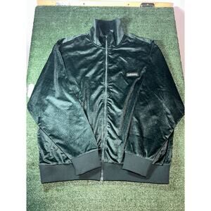 Adidas Originals Monogram Velour Track Jacket Green XXL
